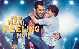 Salman Khan lifts Shah Rukh Khan in the poster of Hindi film, Zero